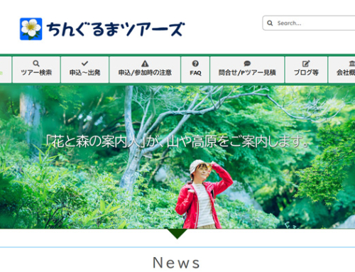 ちんぐるまツアーズのホームページを制作しました。